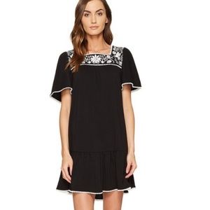 Broome Street/ Kate Spade Embroidered Neckline Dre